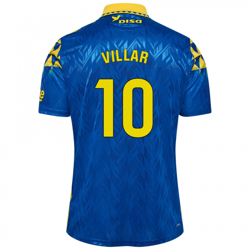 Niño Camiseta Andy Villar #10 Azul Amarillo 2ª Equipación 2024/25 La Camisa