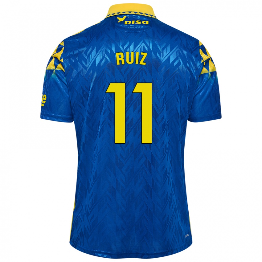 Niño Camiseta Sergio Ruiz #11 Azul Amarillo 2ª Equipación 2024/25 La Camisa