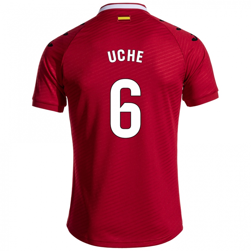 Niño Camiseta Chrisantus Uche #6 Rojo Oscuro 2ª Equipación 2024/25 La Camisa