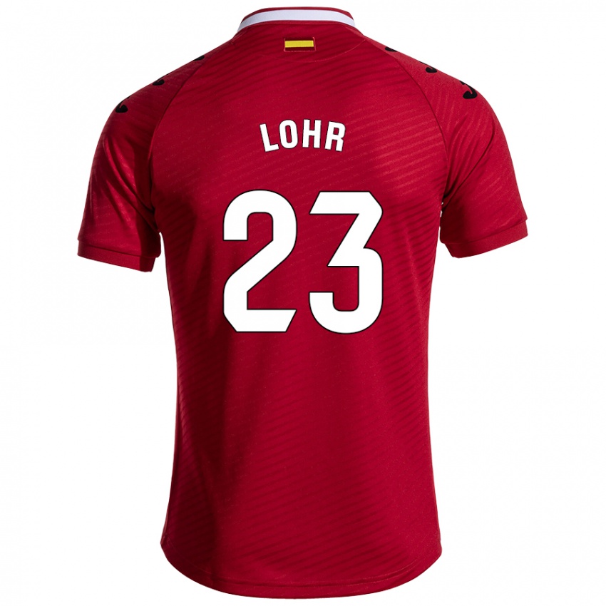 Niño Camiseta Luca Lohr #23 Rojo Oscuro 2ª Equipación 2024/25 La Camisa