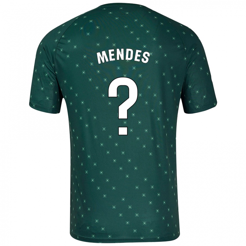 Niño Camiseta Houboulang Mendes #0 Verde Oscuro 2ª Equipación 2024/25 La Camisa