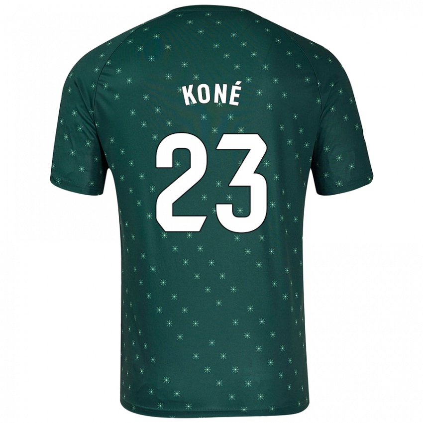 Niño Camiseta Ibrahima Koné #23 Verde Oscuro 2ª Equipación 2024/25 La Camisa