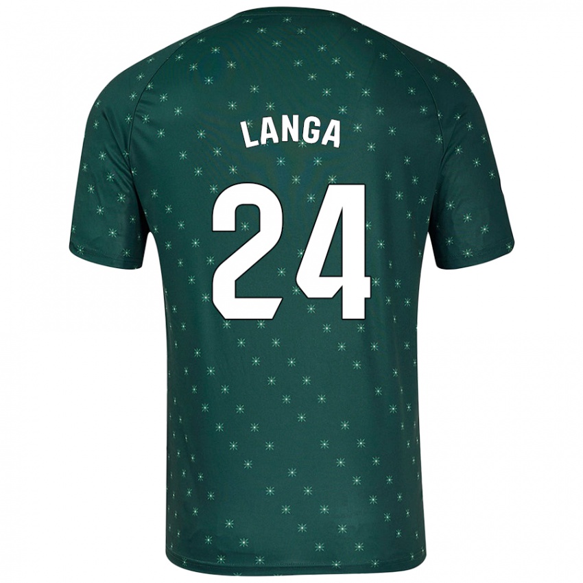 Niño Camiseta Bruno Langa #24 Verde Oscuro 2ª Equipación 2024/25 La Camisa