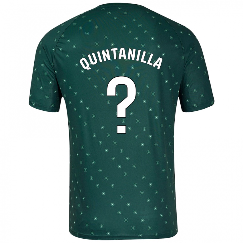 Niño Camiseta Rubén Quintanilla #0 Verde Oscuro 2ª Equipación 2024/25 La Camisa