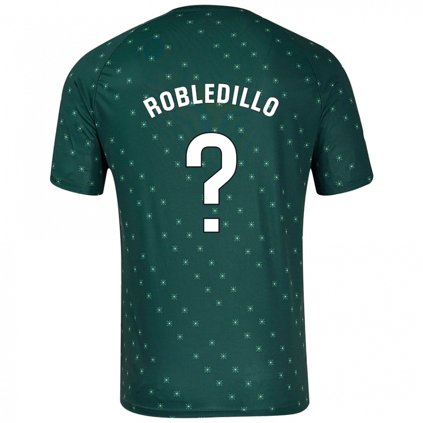 Niño Camiseta Pedro Robledillo #0 Verde Oscuro 2ª Equipación 2024/25 La Camisa