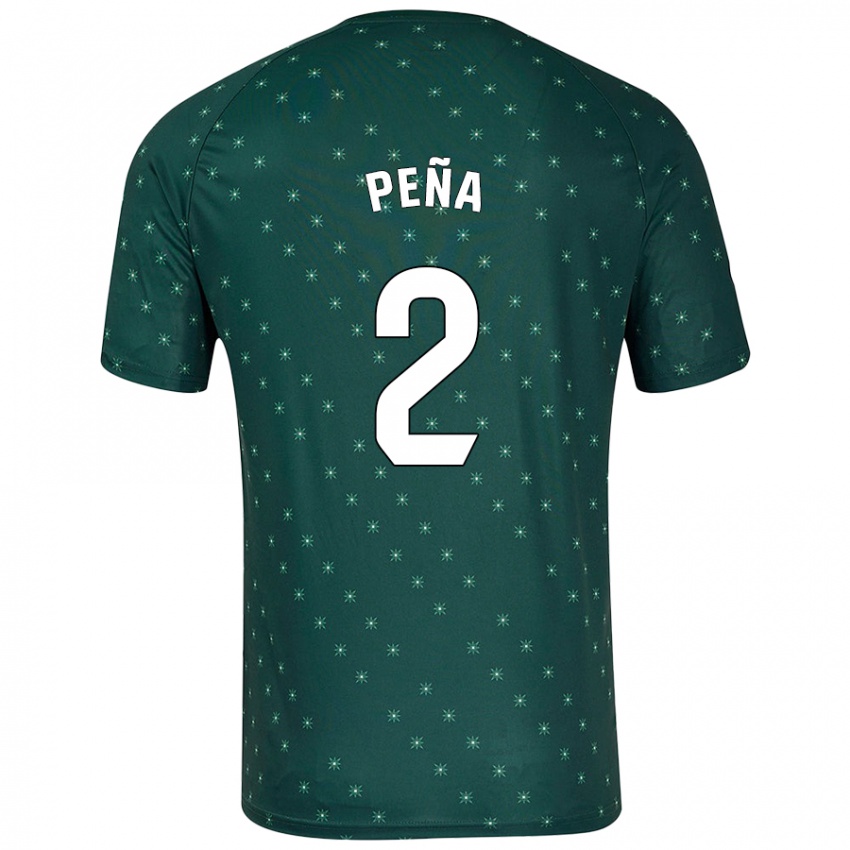 Niño Camiseta Miguel Peña #2 Verde Oscuro 2ª Equipación 2024/25 La Camisa