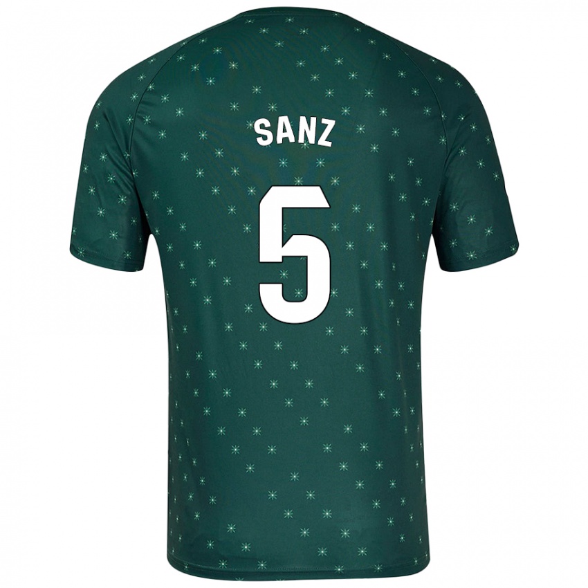 Niño Camiseta Paco Sanz #5 Verde Oscuro 2ª Equipación 2024/25 La Camisa