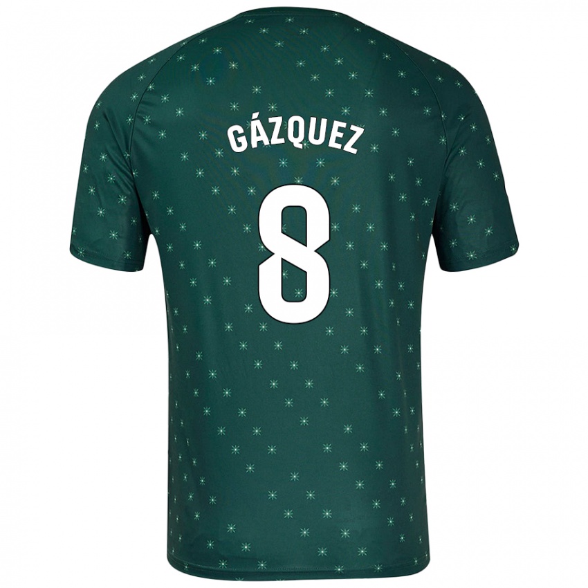 Niño Camiseta Joan Gázquez #8 Verde Oscuro 2ª Equipación 2024/25 La Camisa