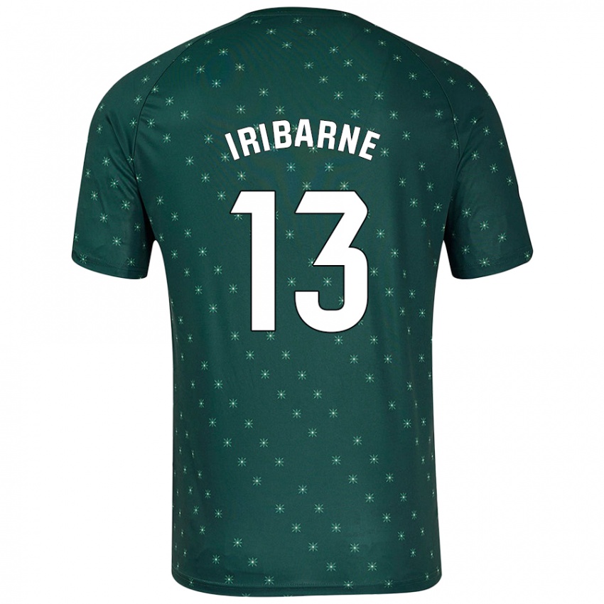 Niño Camiseta Bruno Iribarne #13 Verde Oscuro 2ª Equipación 2024/25 La Camisa