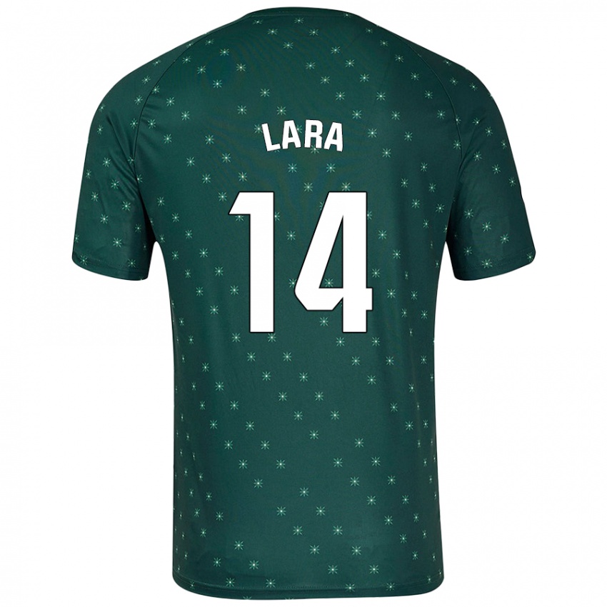 Niño Camiseta Luis Lara #14 Verde Oscuro 2ª Equipación 2024/25 La Camisa