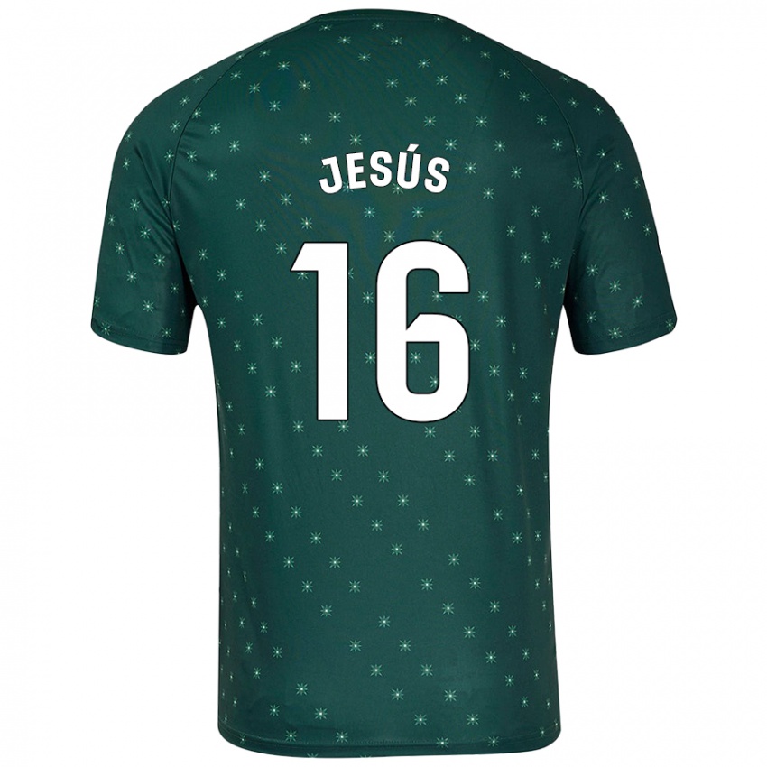 Niño Camiseta Antonio Jesús #16 Verde Oscuro 2ª Equipación 2024/25 La Camisa