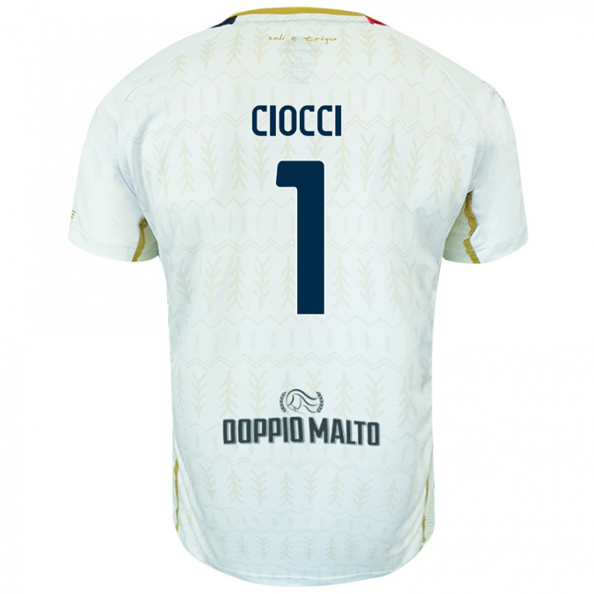 Niño Camiseta Giuseppe Ciocci #1 Blanco 2ª Equipación 2024/25 La Camisa