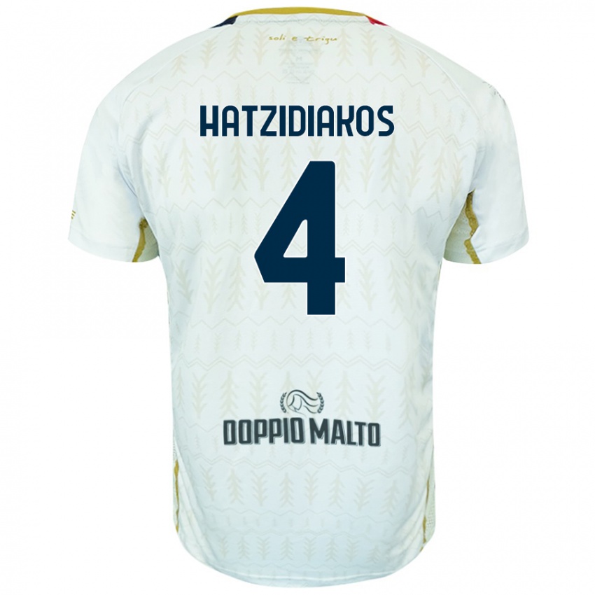 Niño Camiseta Pantelis Hatzidiakos #4 Blanco 2ª Equipación 2024/25 La Camisa