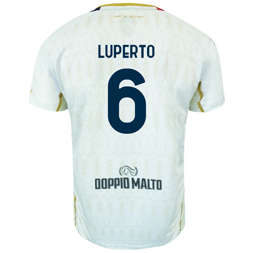 Niño Camiseta Sebastiano Luperto #6 Blanco 2ª Equipación 2024/25 La Camisa