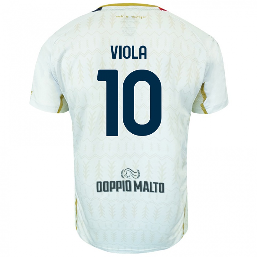 Niño Camiseta Nicolas Viola #10 Blanco 2ª Equipación 2024/25 La Camisa