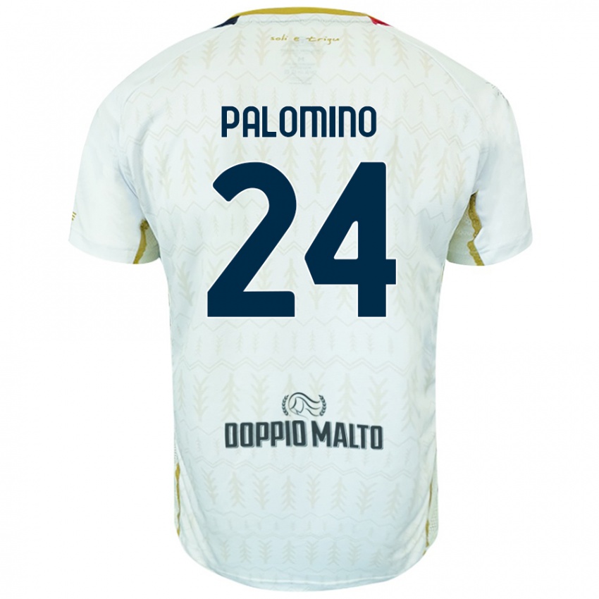 Niño Camiseta José Luis Palomino #24 Blanco 2ª Equipación 2024/25 La Camisa