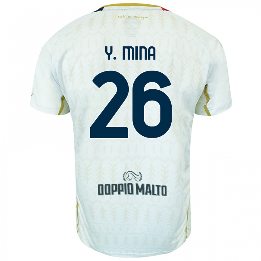 Niño Camiseta Yerry Mina #26 Blanco 2ª Equipación 2024/25 La Camisa