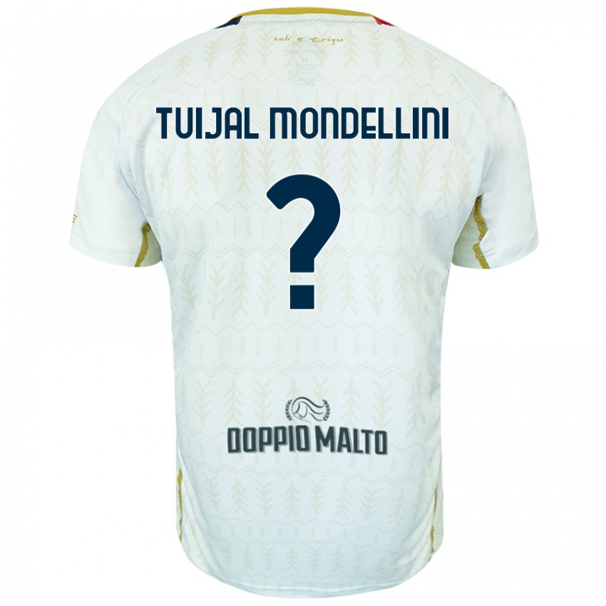 Niño Camiseta Luca Tuijal Mondellini #0 Blanco 2ª Equipación 2024/25 La Camisa