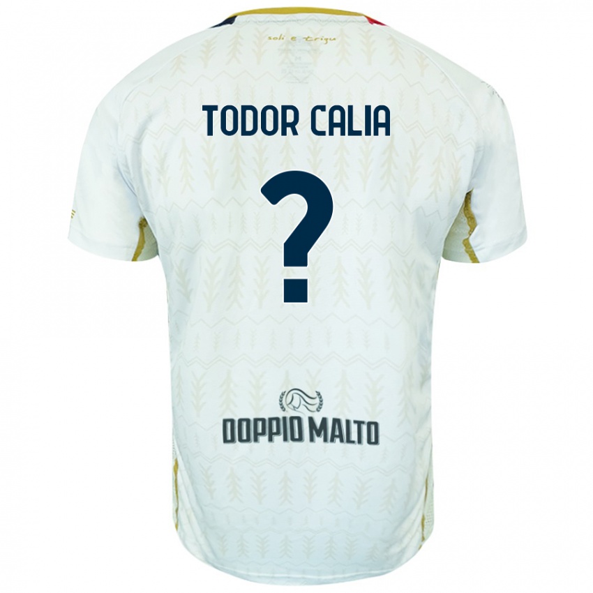 Niño Camiseta Francesco Todor Calia #0 Blanco 2ª Equipación 2024/25 La Camisa