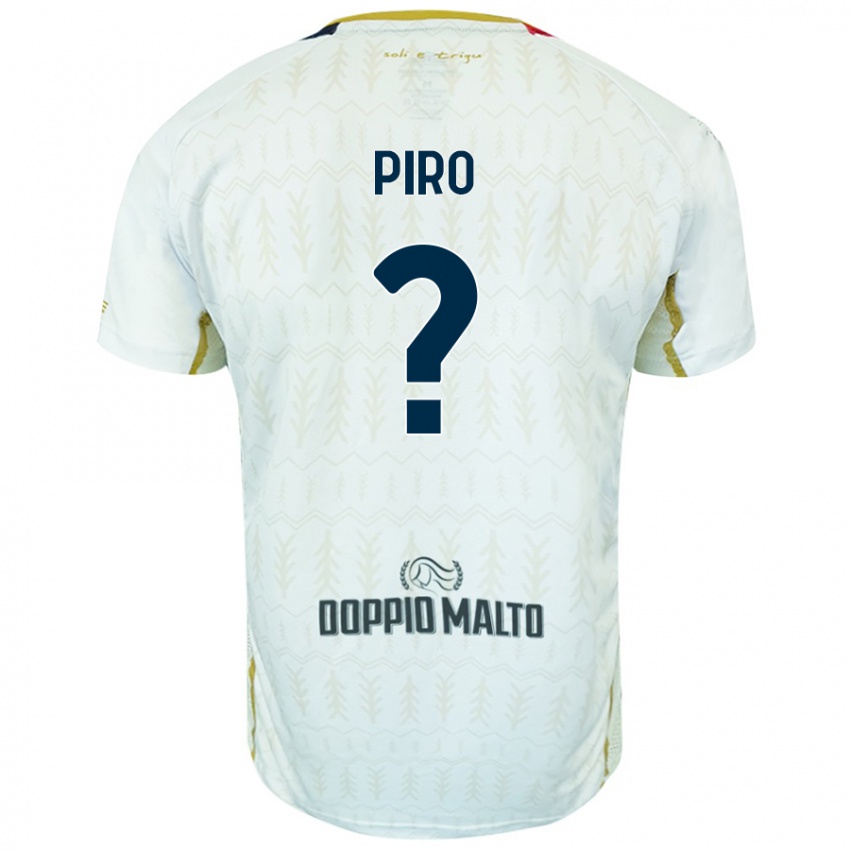 Niño Camiseta Samuele Piro #0 Blanco 2ª Equipación 2024/25 La Camisa