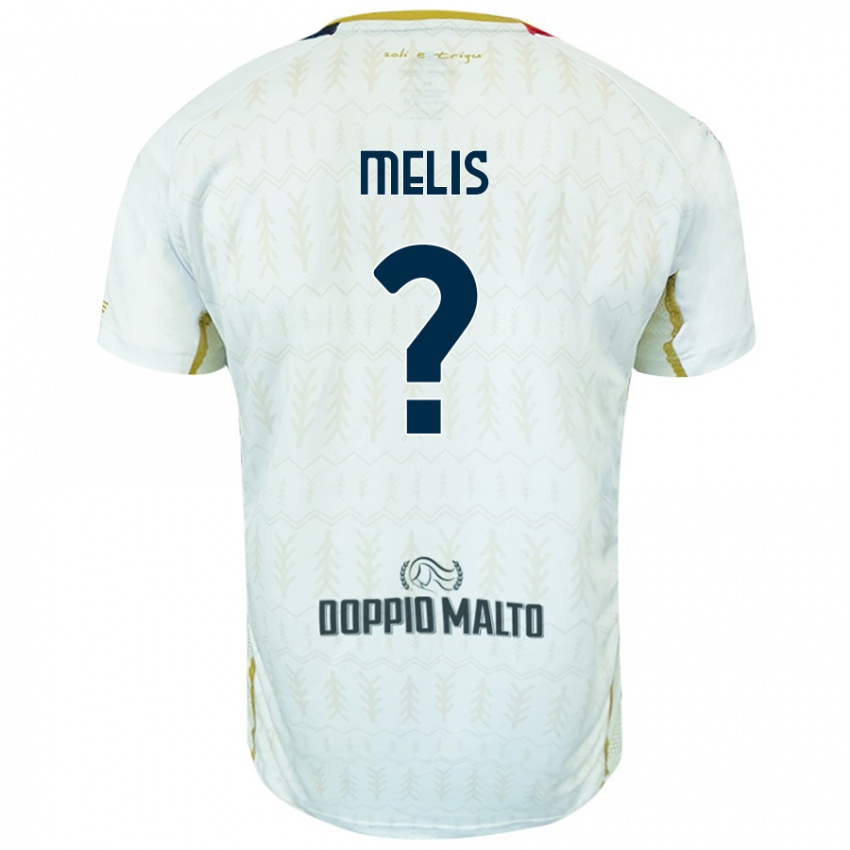 Niño Camiseta Gabriele Melis #0 Blanco 2ª Equipación 2024/25 La Camisa