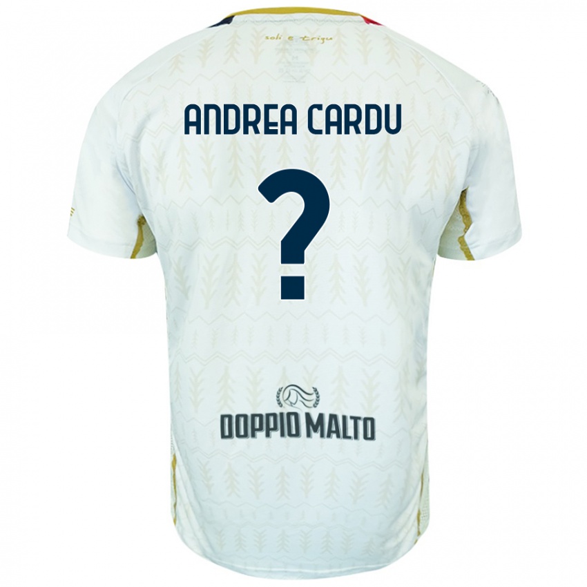 Niño Camiseta Gian Andrea Cardu #0 Blanco 2ª Equipación 2024/25 La Camisa