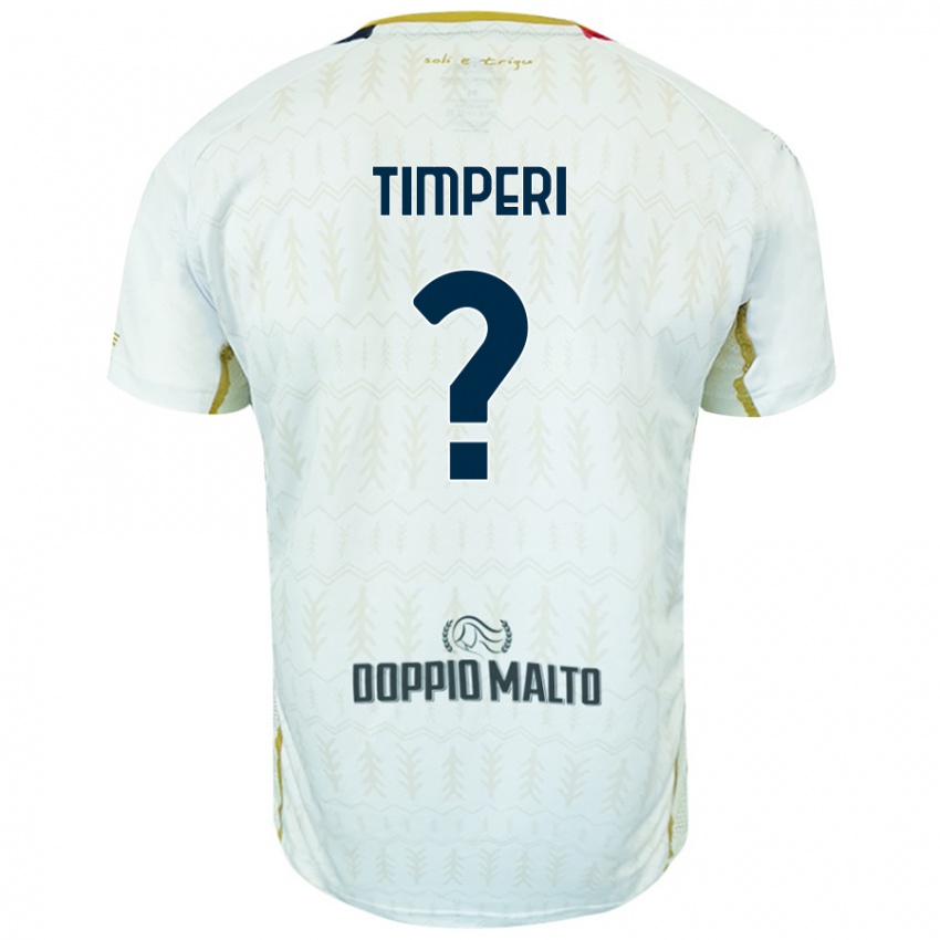 Niño Camiseta Giordano Timperi #0 Blanco 2ª Equipación 2024/25 La Camisa