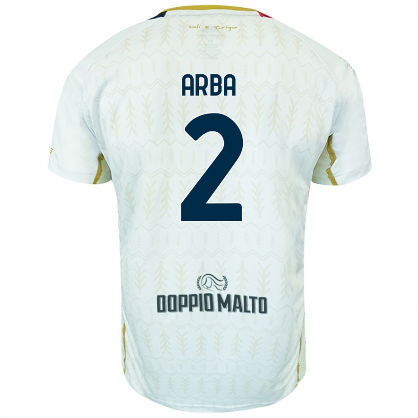 Niño Camiseta Federico Arba #2 Blanco 2ª Equipación 2024/25 La Camisa