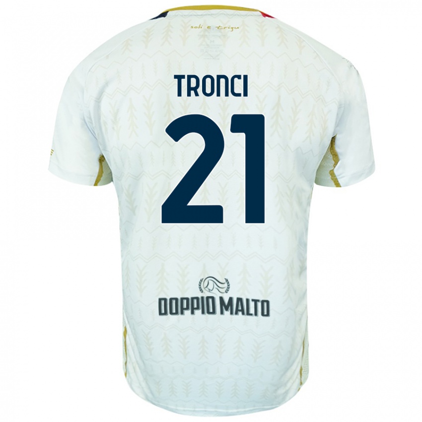 Niño Camiseta Luca Tronci #21 Blanco 2ª Equipación 2024/25 La Camisa