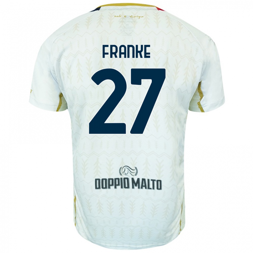 Niño Camiseta Antoni Franke #27 Blanco 2ª Equipación 2024/25 La Camisa