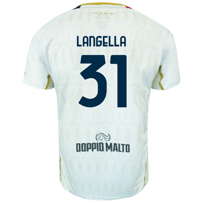 Niño Camiseta Matteo Langella #31 Blanco 2ª Equipación 2024/25 La Camisa