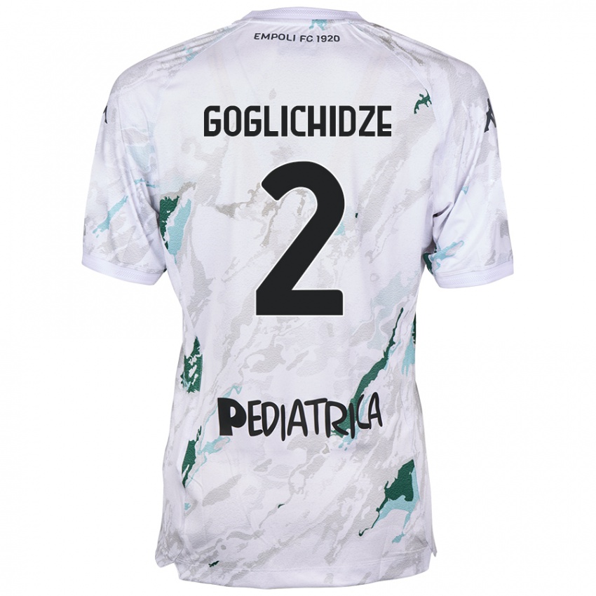 Niño Camiseta Saba Goglichidze #2 Gris 2ª Equipación 2024/25 La Camisa