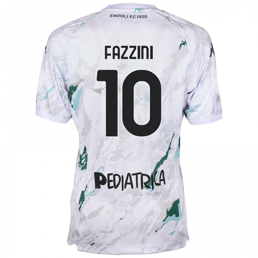 Niño Camiseta Jacopo Fazzini #10 Gris 2ª Equipación 2024/25 La Camisa