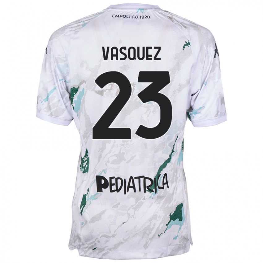 Niño Camiseta Devis Vásquez #23 Gris 2ª Equipación 2024/25 La Camisa