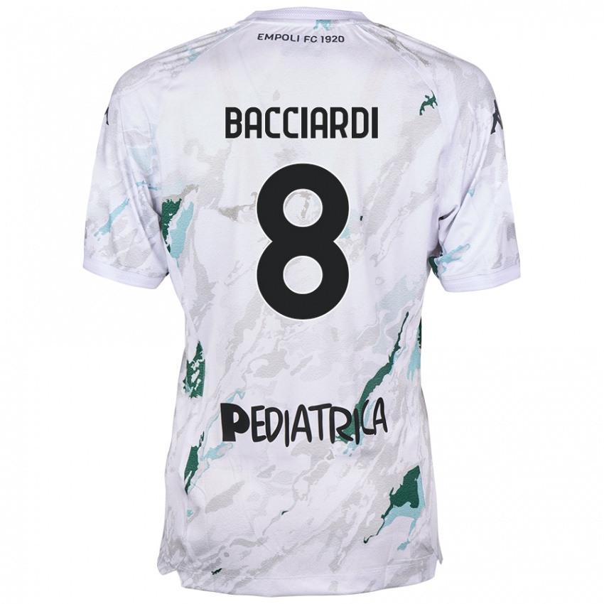 Niño Camiseta Andrea Bacciardi #8 Gris 2ª Equipación 2024/25 La Camisa