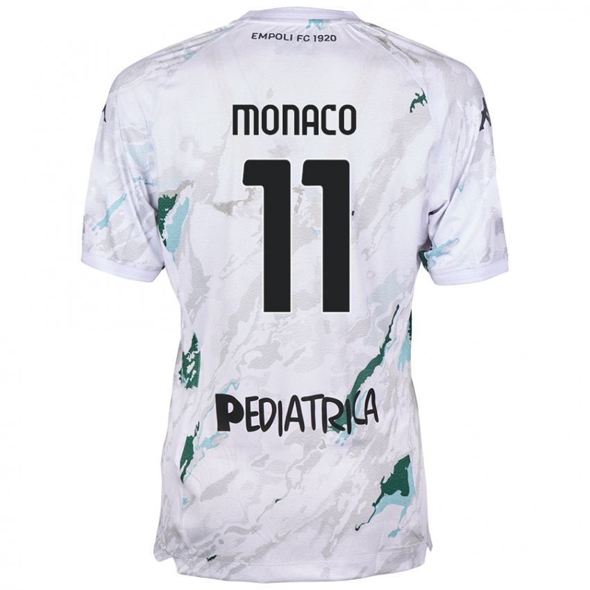 Niño Camiseta Salvatore Monaco #11 Gris 2ª Equipación 2024/25 La Camisa