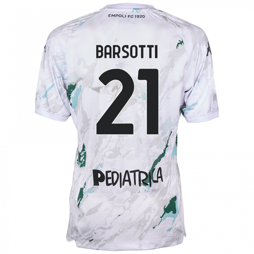 Niño Camiseta Leonardo Barsotti #21 Gris 2ª Equipación 2024/25 La Camisa