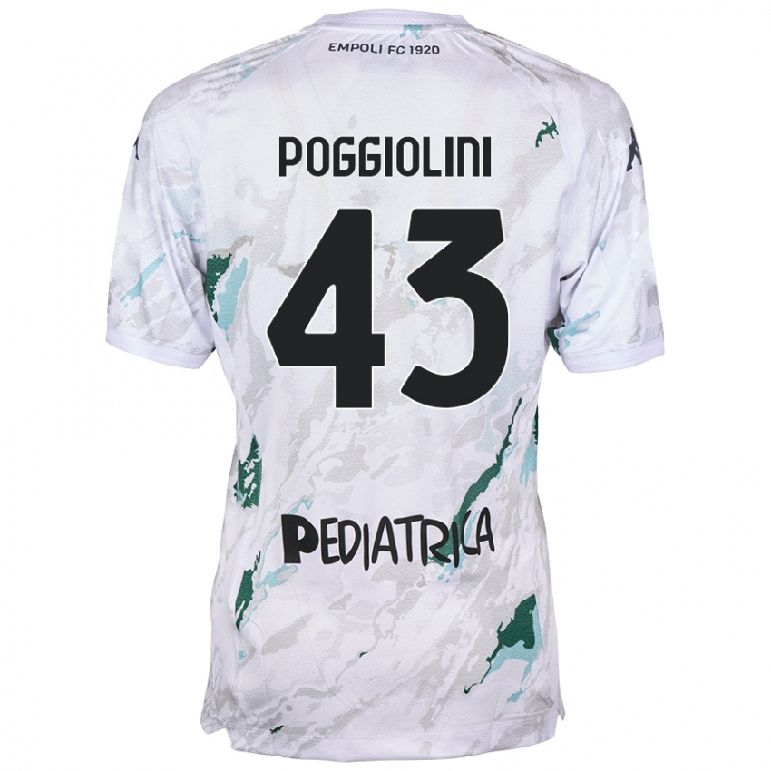 Niño Camiseta Duccio Poggiolini #43 Gris 2ª Equipación 2024/25 La Camisa