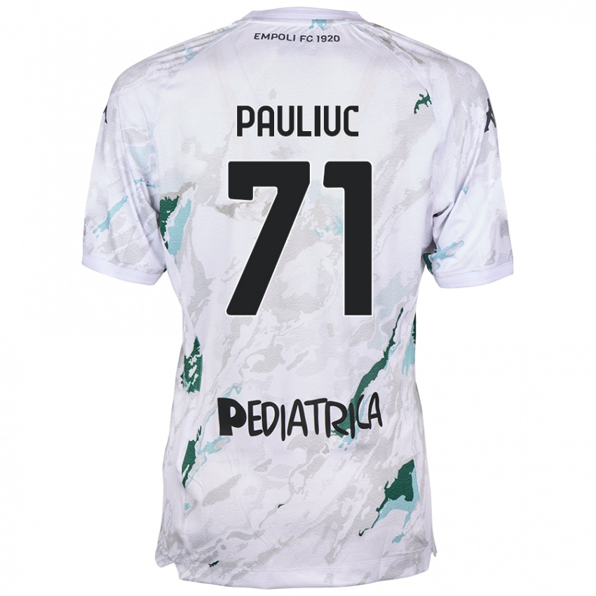 Niño Camiseta Nicolò Pauliuc #71 Gris 2ª Equipación 2024/25 La Camisa