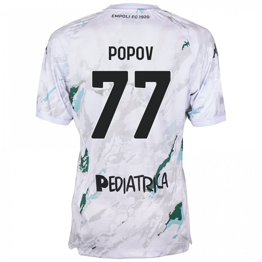 Niño Camiseta Bogdan Popov #77 Gris 2ª Equipación 2024/25 La Camisa