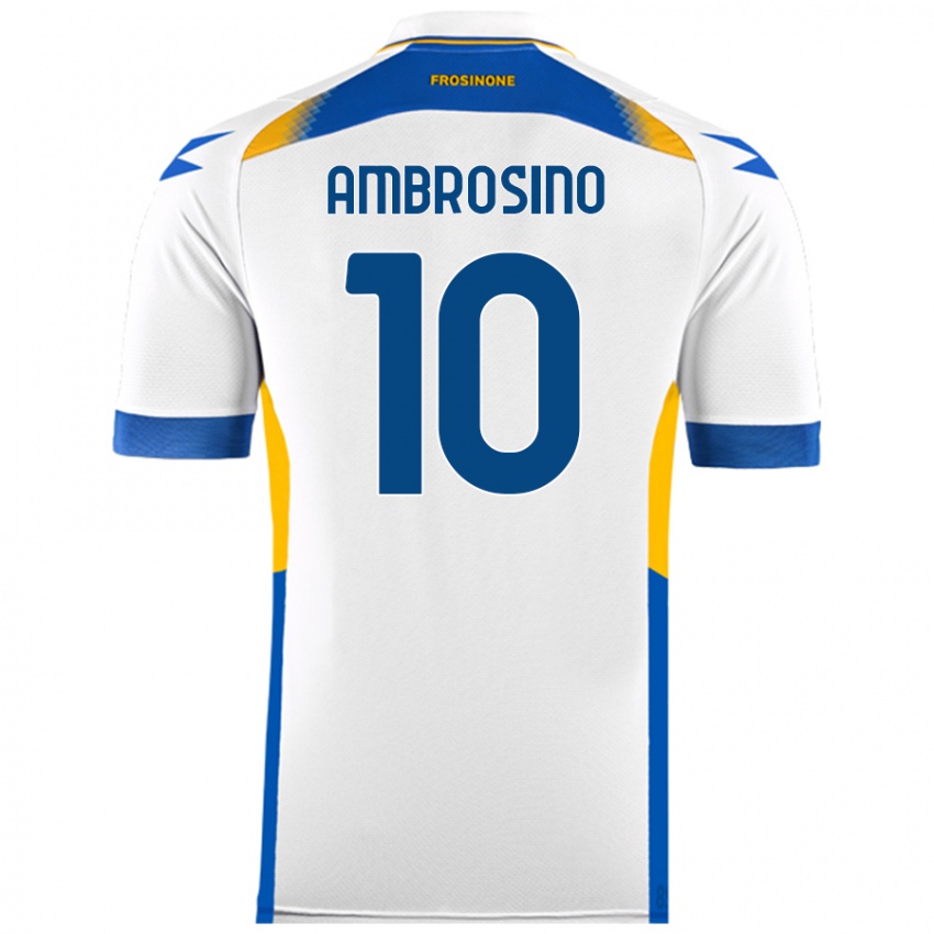 Niño Camiseta Giuseppe Ambrosino #10 Blanco 2ª Equipación 2024/25 La Camisa