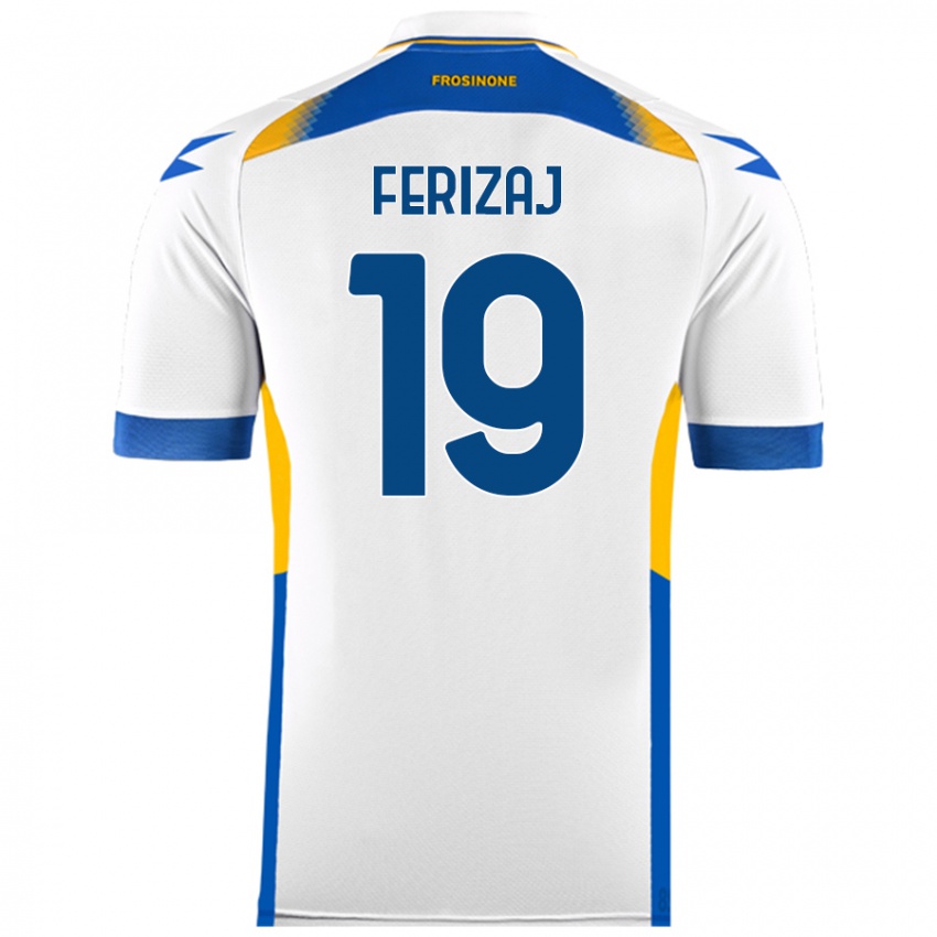 Niño Camiseta Justin Ferizaj #19 Blanco 2ª Equipación 2024/25 La Camisa