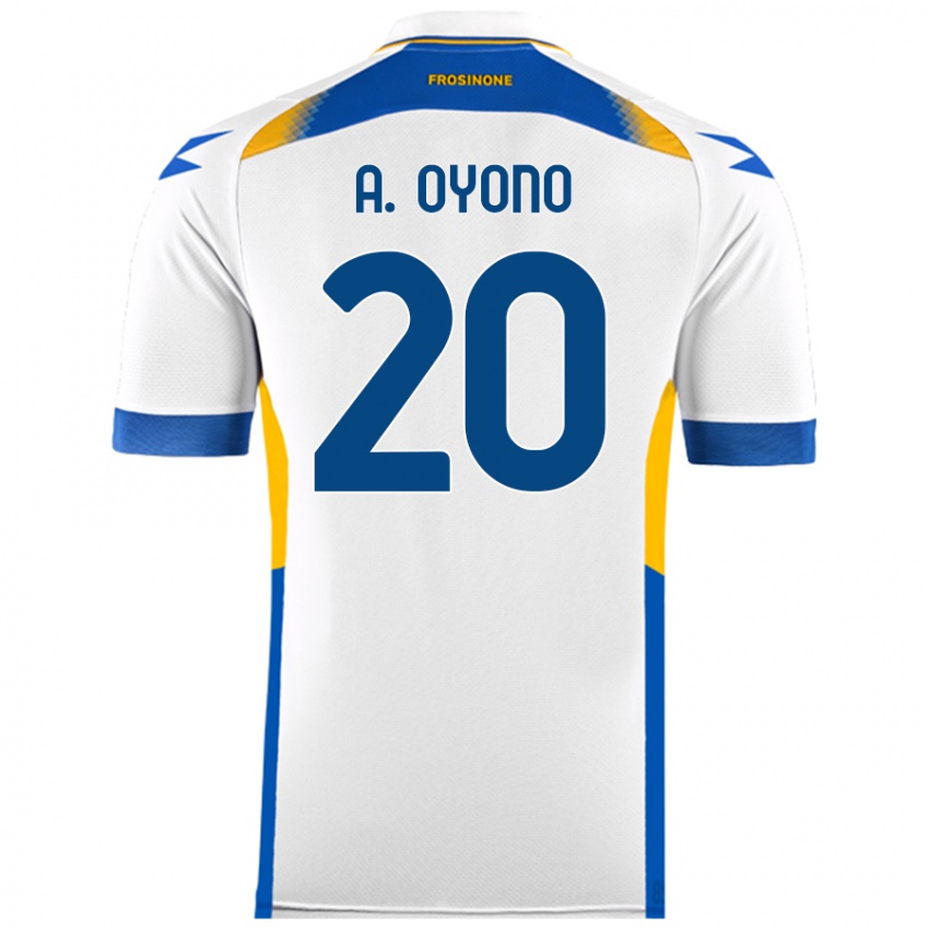 Niño Camiseta Anthony Oyono #20 Blanco 2ª Equipación 2024/25 La Camisa