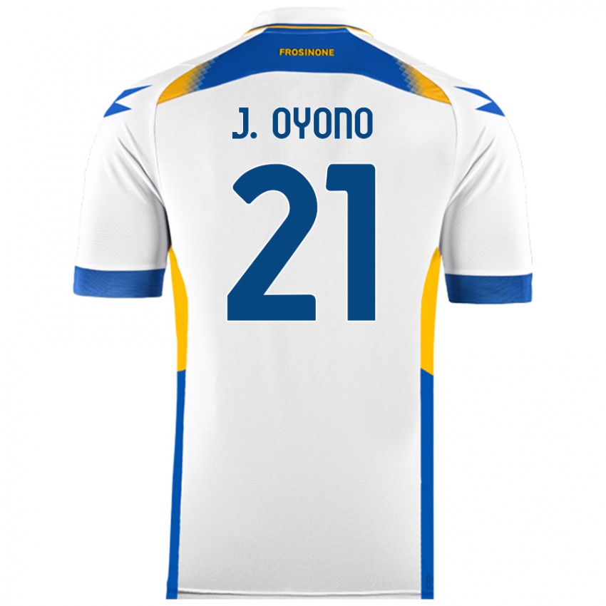 Niño Camiseta Jérémy Oyono #21 Blanco 2ª Equipación 2024/25 La Camisa