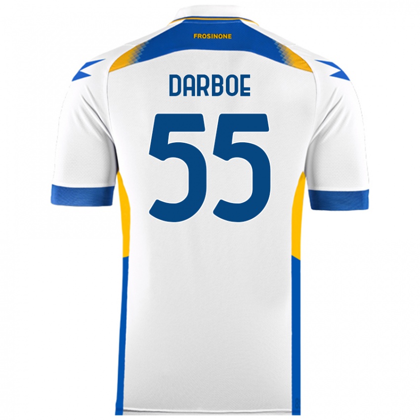 Niño Camiseta Ebrima Darboe #55 Blanco 2ª Equipación 2024/25 La Camisa