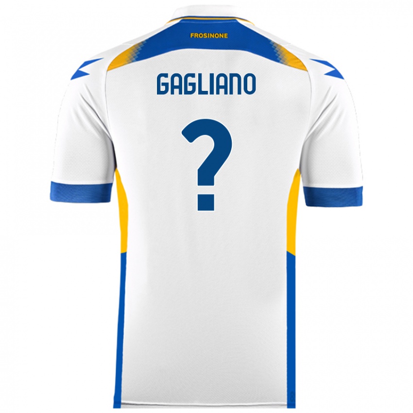 Niño Camiseta Mattia Gagliano #0 Blanco 2ª Equipación 2024/25 La Camisa