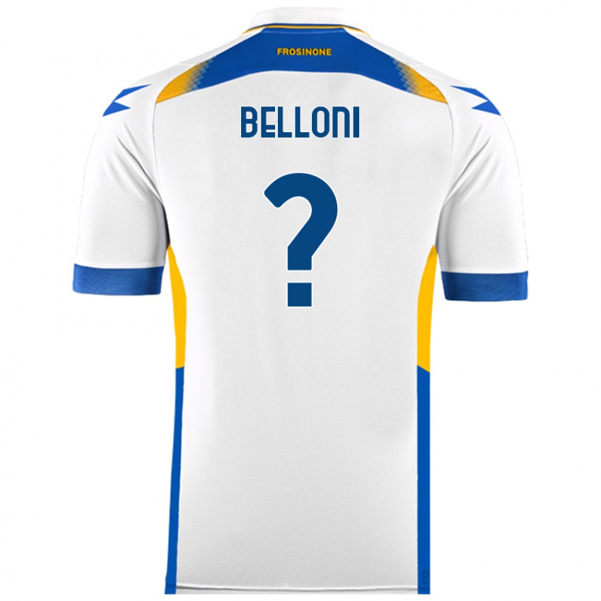 Niño Camiseta Nicholas Belloni #0 Blanco 2ª Equipación 2024/25 La Camisa