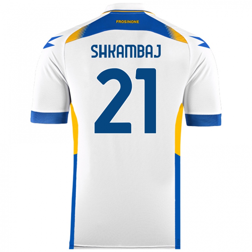 Niño Camiseta Ardit Shkambaj #21 Blanco 2ª Equipación 2024/25 La Camisa