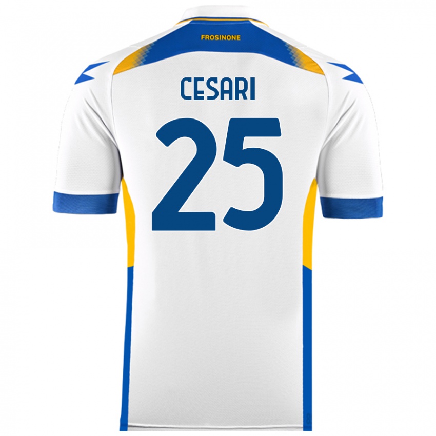 Niño Camiseta Nicolò Cesari #25 Blanco 2ª Equipación 2024/25 La Camisa