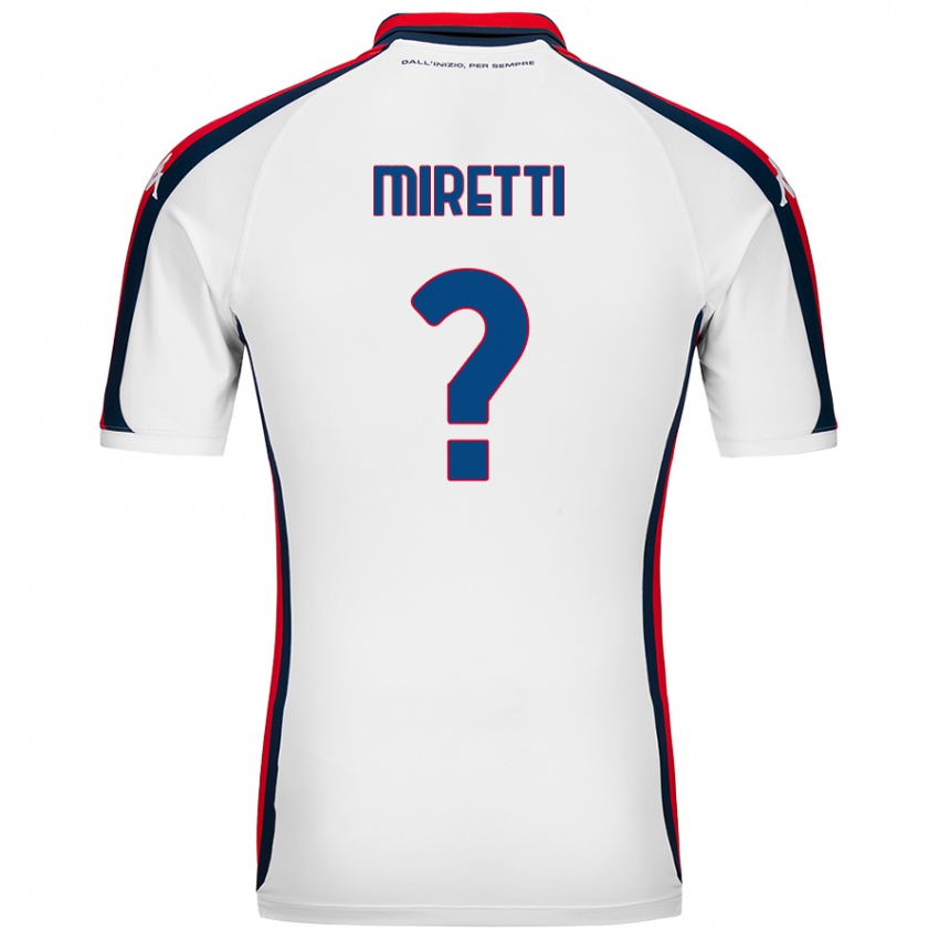 Niño Camiseta Fabio Miretti #0 Blanco 2ª Equipación 2024/25 La Camisa